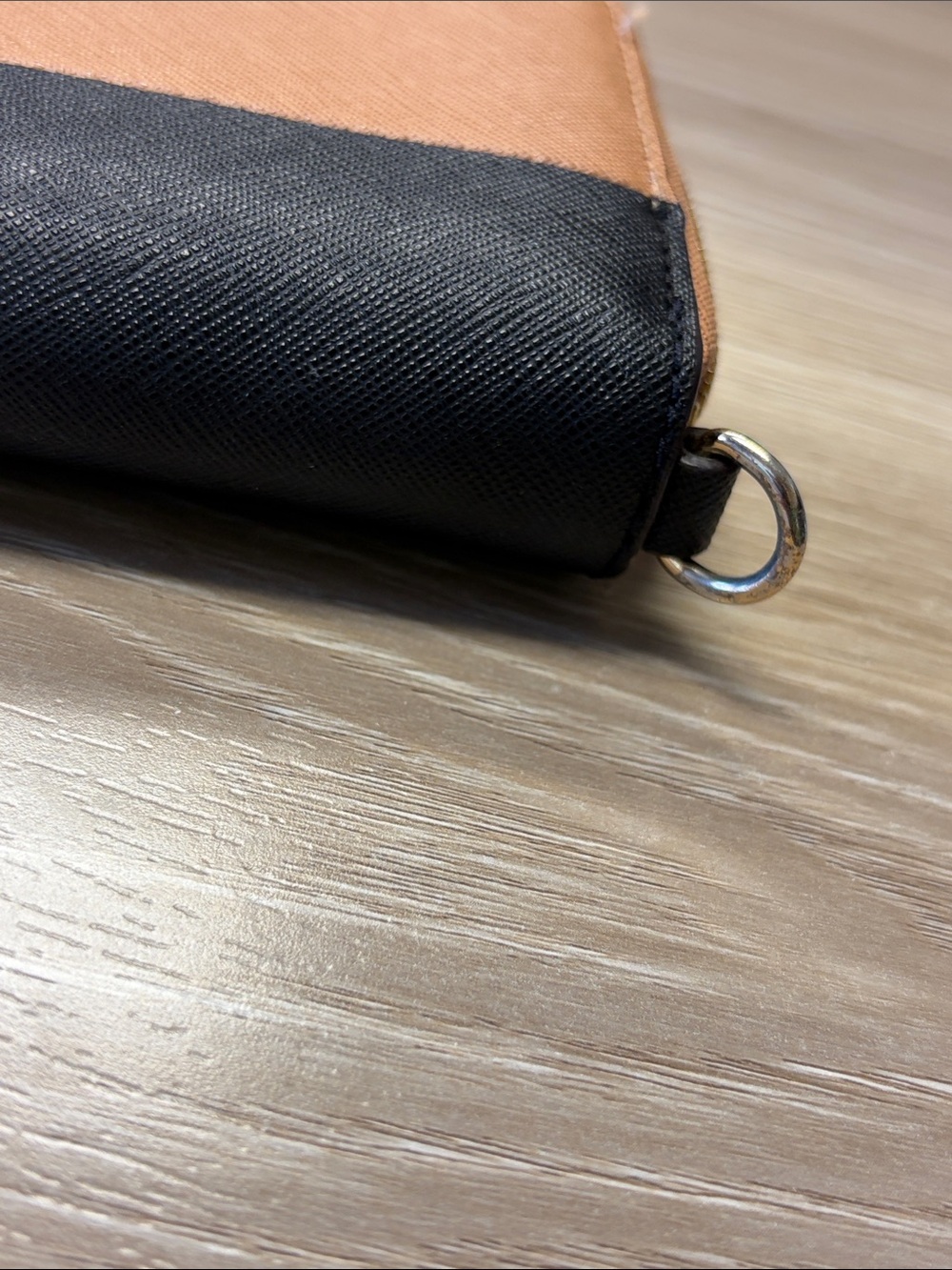 Michael Kors Two-Tone Saffiano Zip Wallet - Tan & Black - Picture 6 of 6